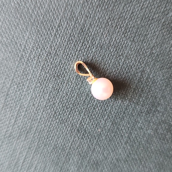 Pearl and diamant pendant - Picture 4 of 5